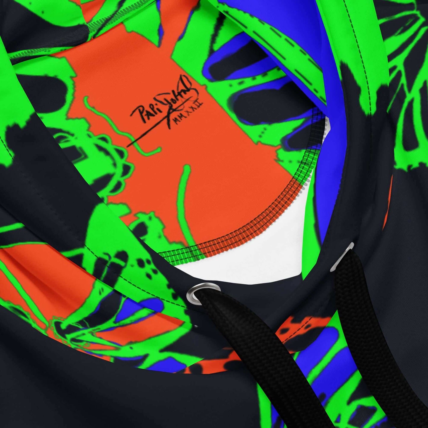 Sudadera Papijohn® Graffiti calavera neón verde Cadifornia Eco