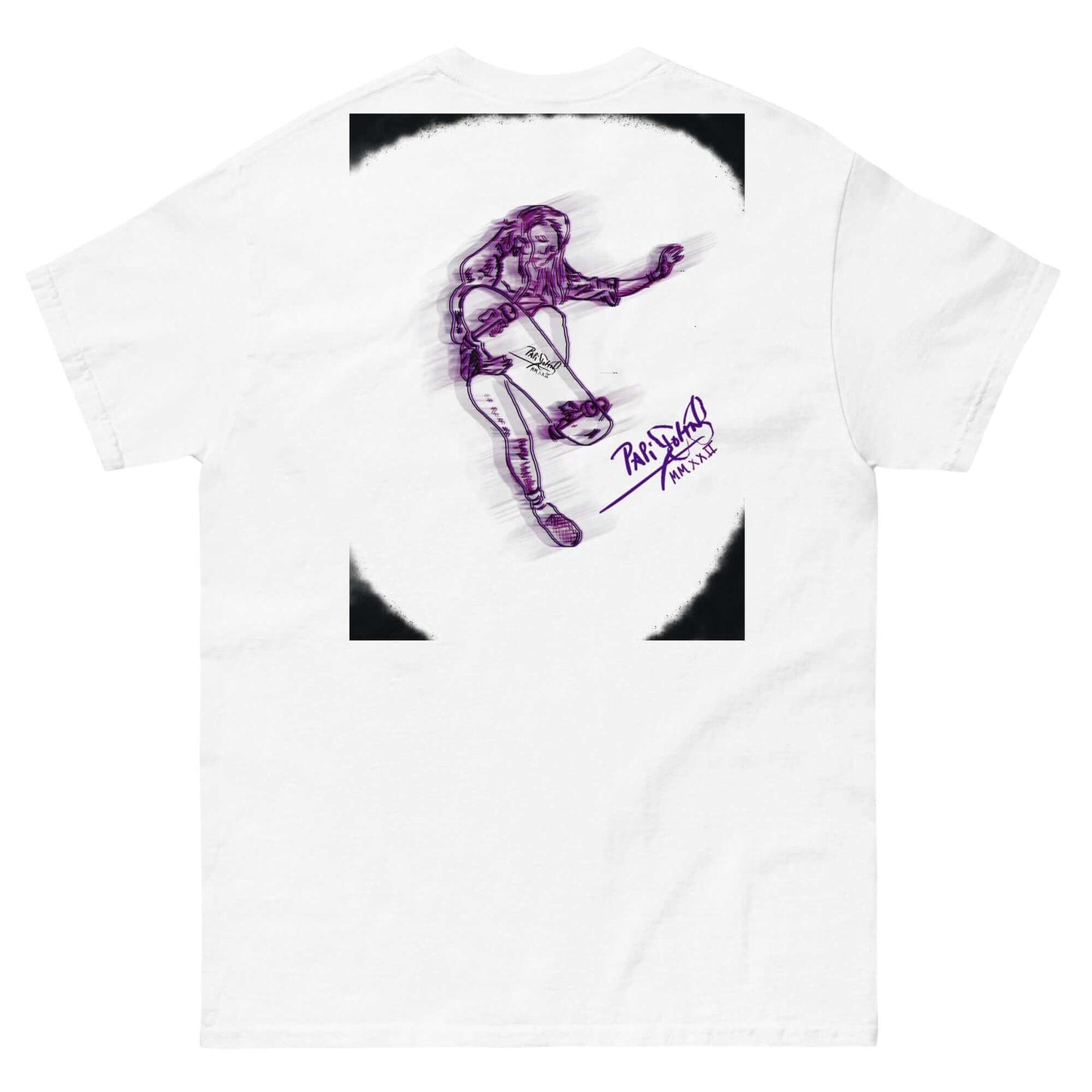 camiseta papijohn blanca graffiti chica skate