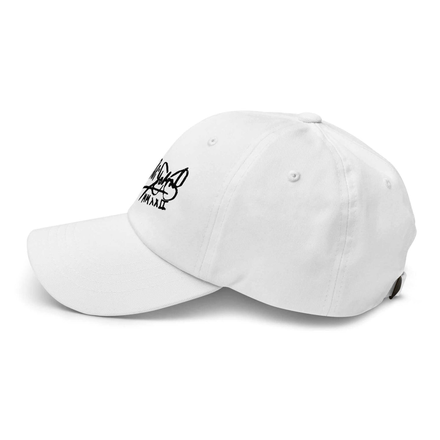 Gorra Béisbol blanco Firma papijohn perfil izquierdo