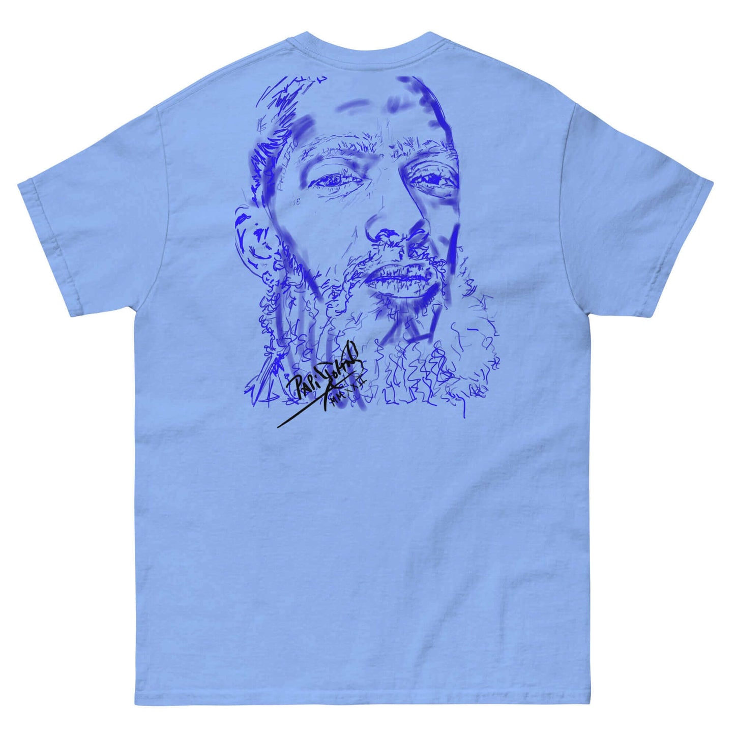 Camiseta azul papijohn graffiti Nipsey Hussley