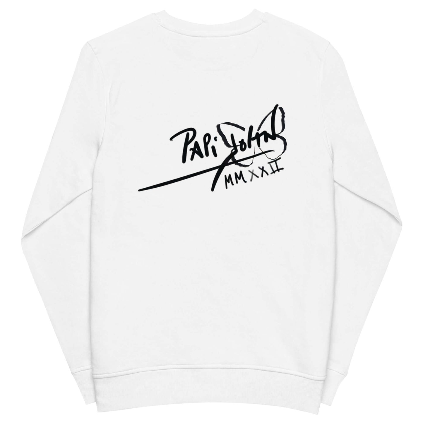 Sudadera firma PapiJohn clásica blanca