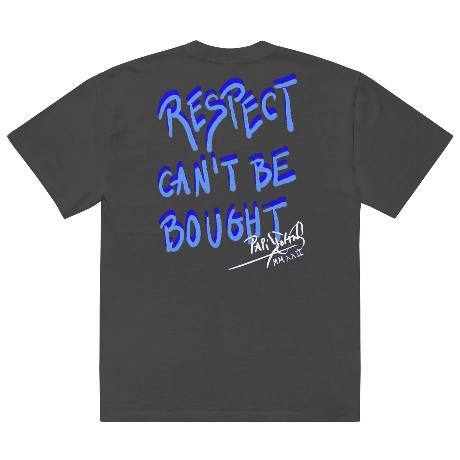 Camiseta oversize Respect Blue Papijohn® - Streetwear Exclusivo by Artist
