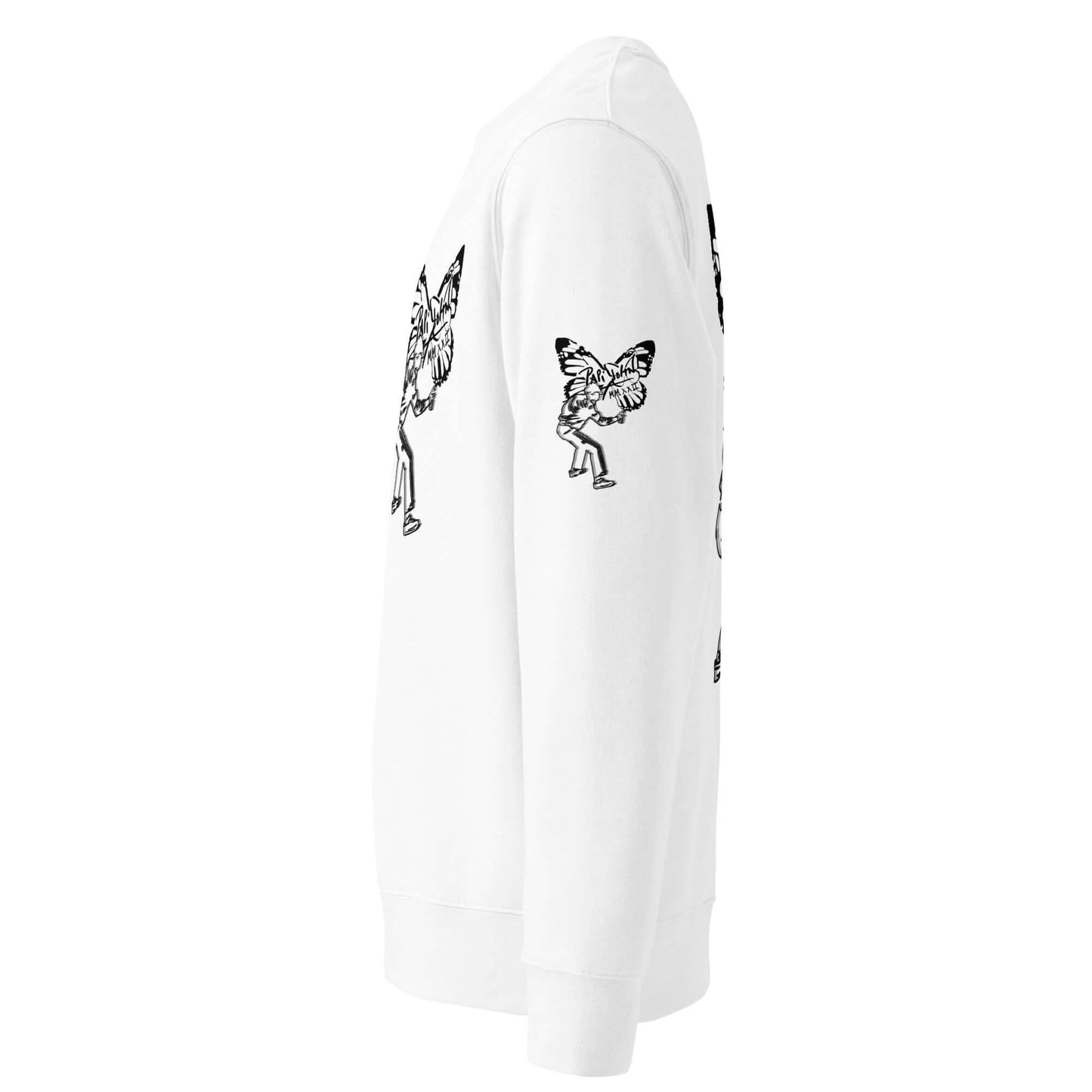 Sudadera Eco Papijohn® Butterfly Graffiti de Universo Papijohn®, arte original y exclusivo en streetwear. For Real People