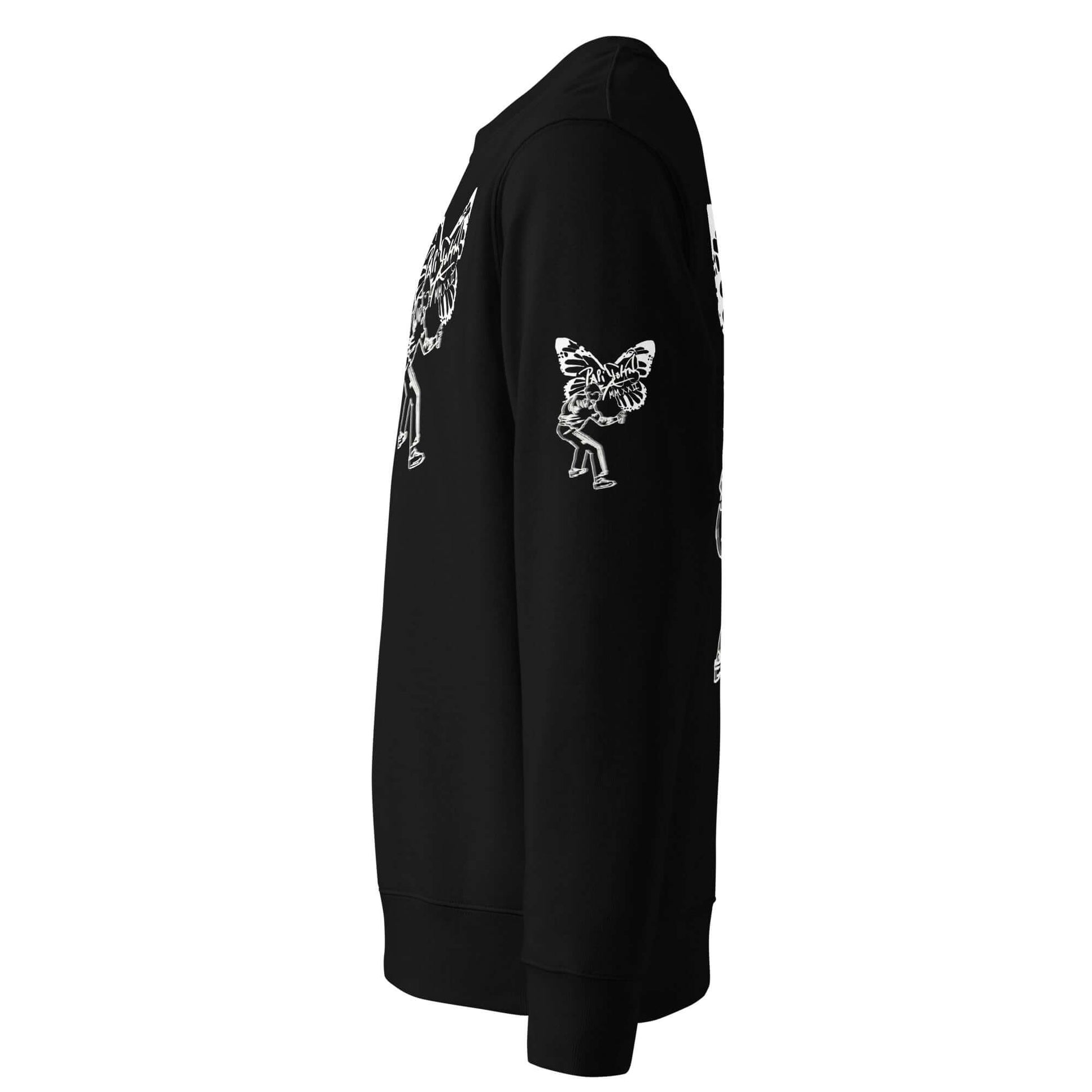 Sudadera Eco Papijohn®, una pieza de streetwear exclusivo con firma mariposa graff. 100% algodón orgánico. By Artist.