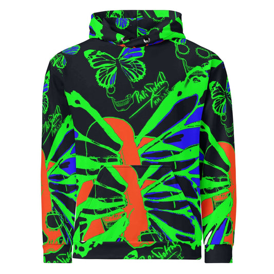 Papijohn Graffiti neon green skull sweatshirt Cadifornia