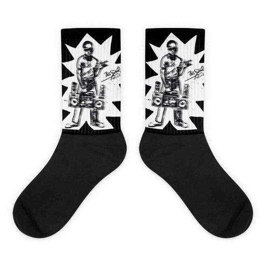 calcetines blanco y negro graffiti hiphop firma papijohn