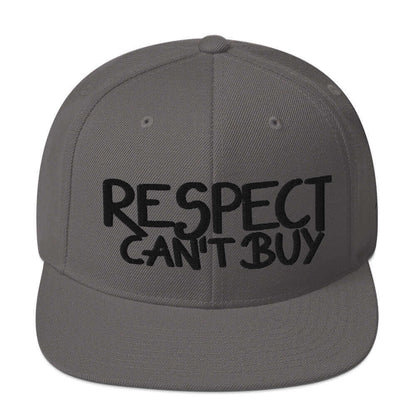 gorra papijohn snapback respect firma bordado negro gris