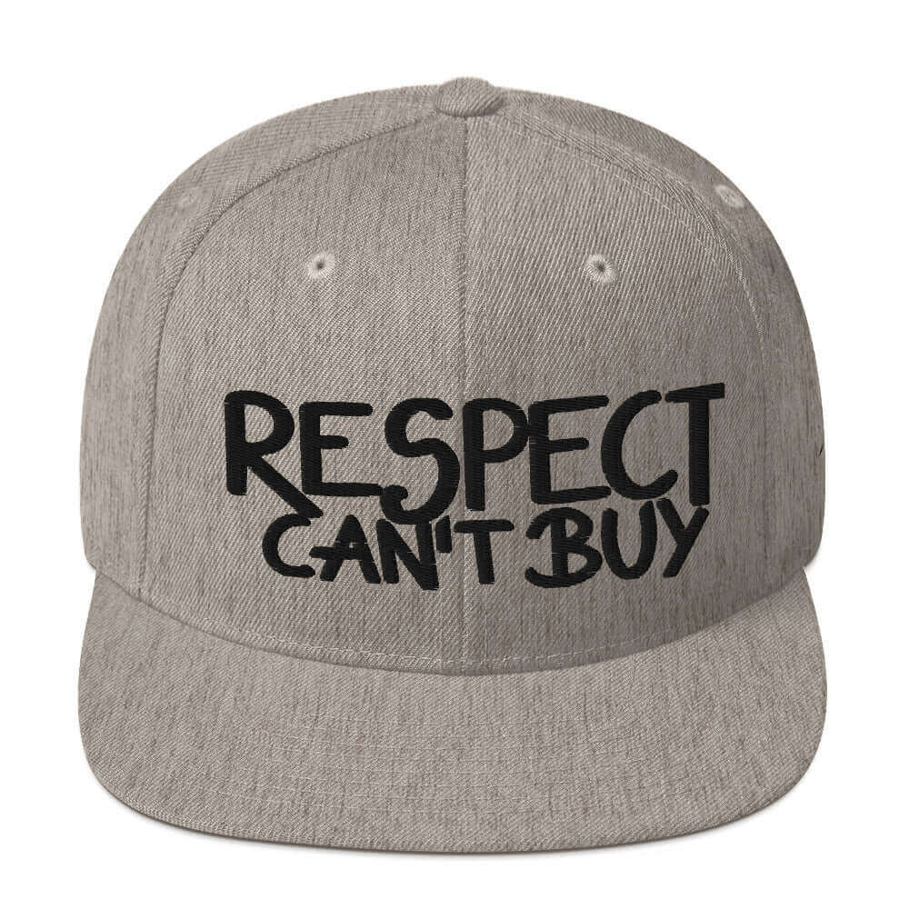 gorra papijohn snapback respect firma bordado negro gris 