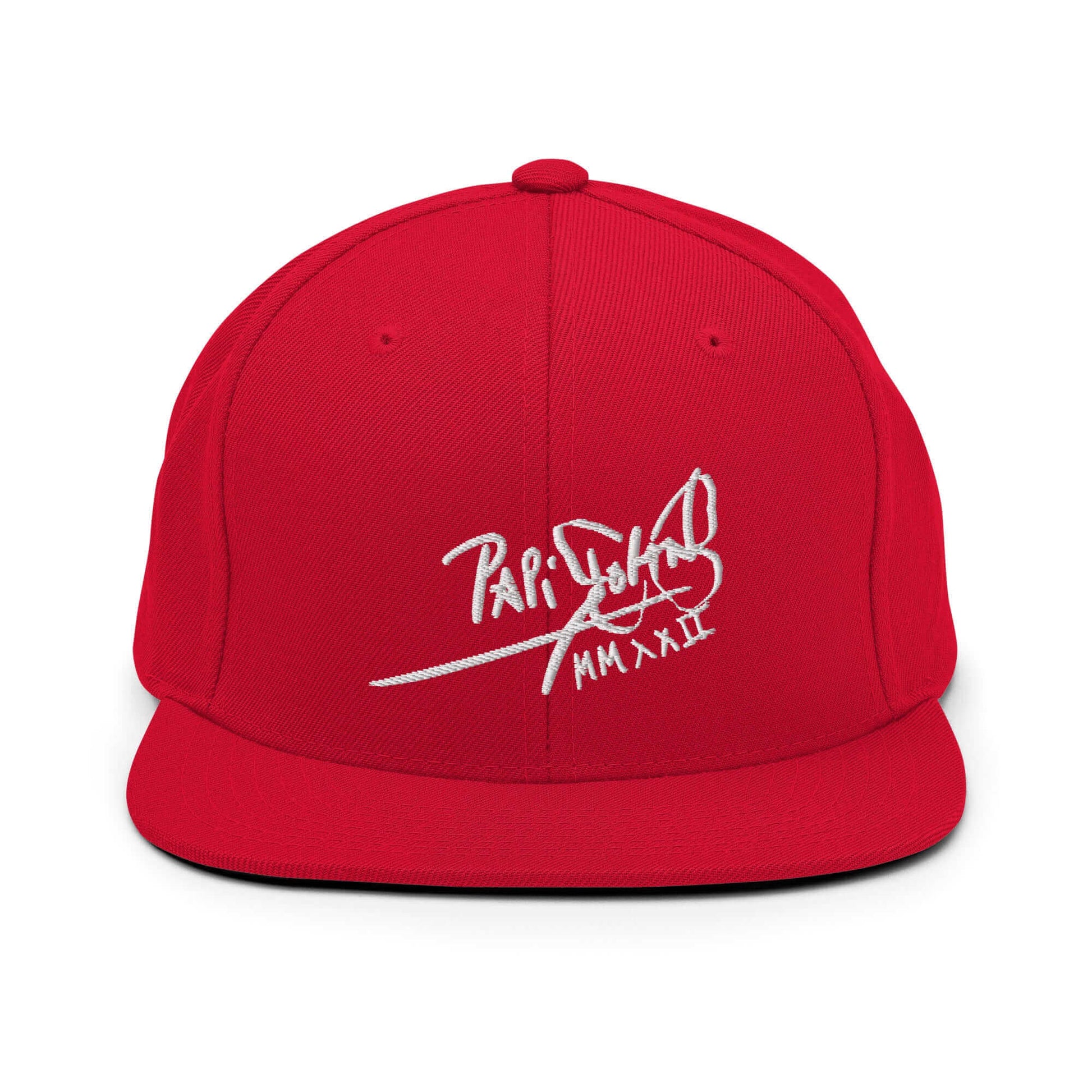 gorra papijohn roja firma blanca