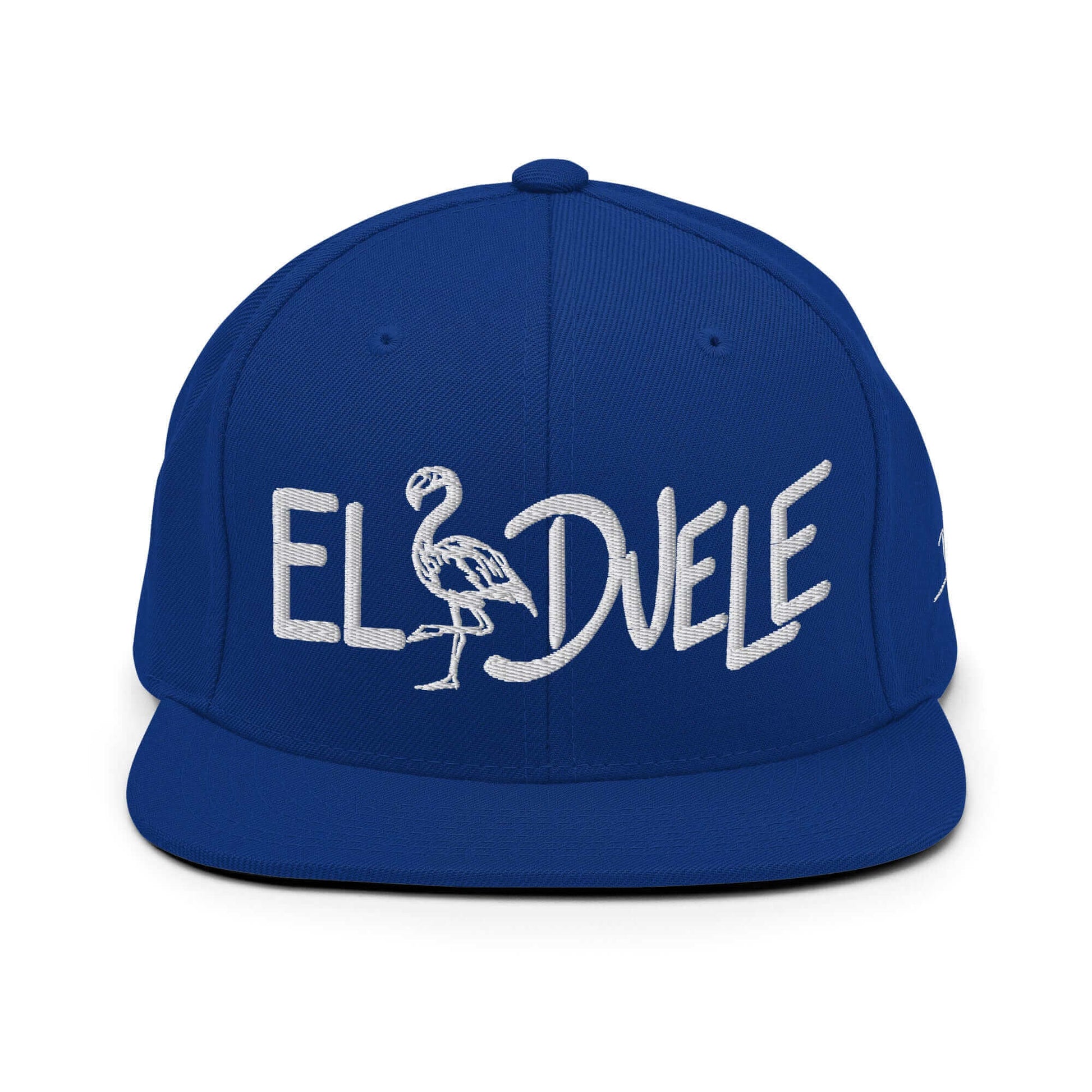 gorra papijohn snapback bordado El Flamenco Duele blanco azul