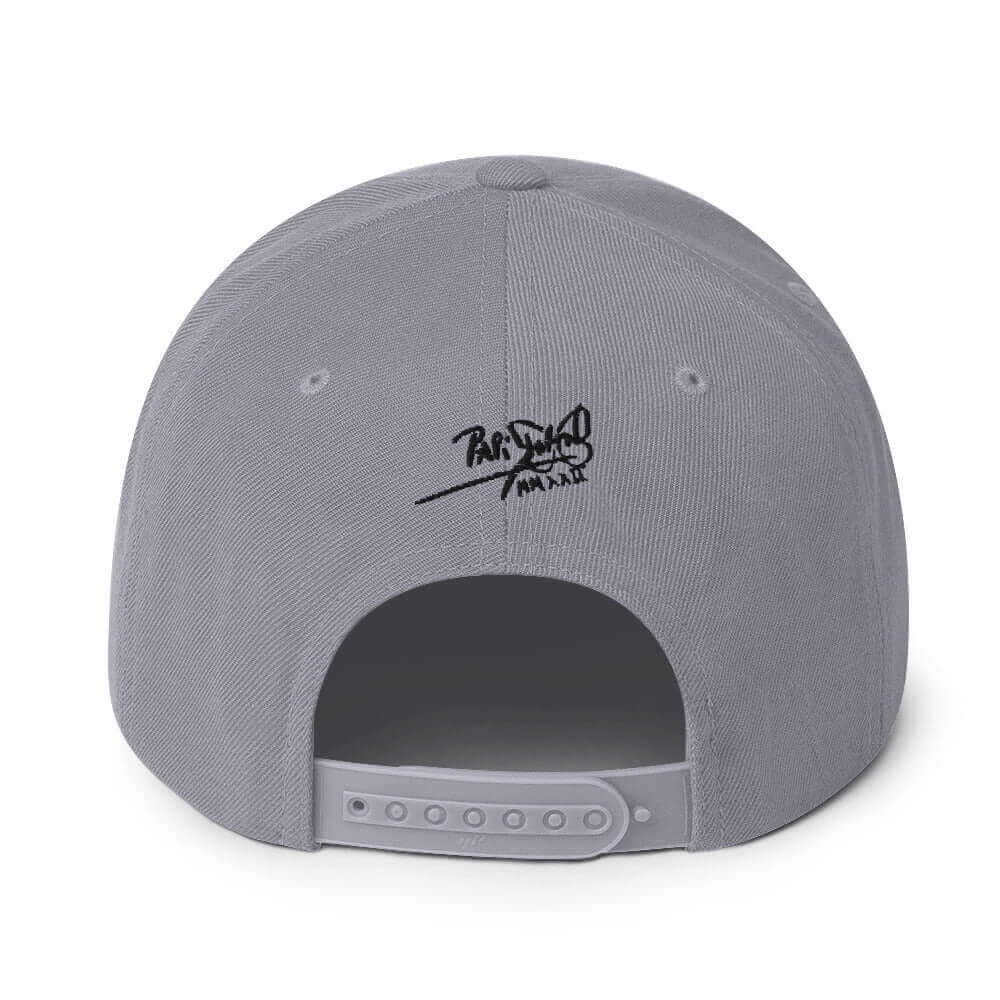 gorra papijohn snapback firma bordado negro gris plata