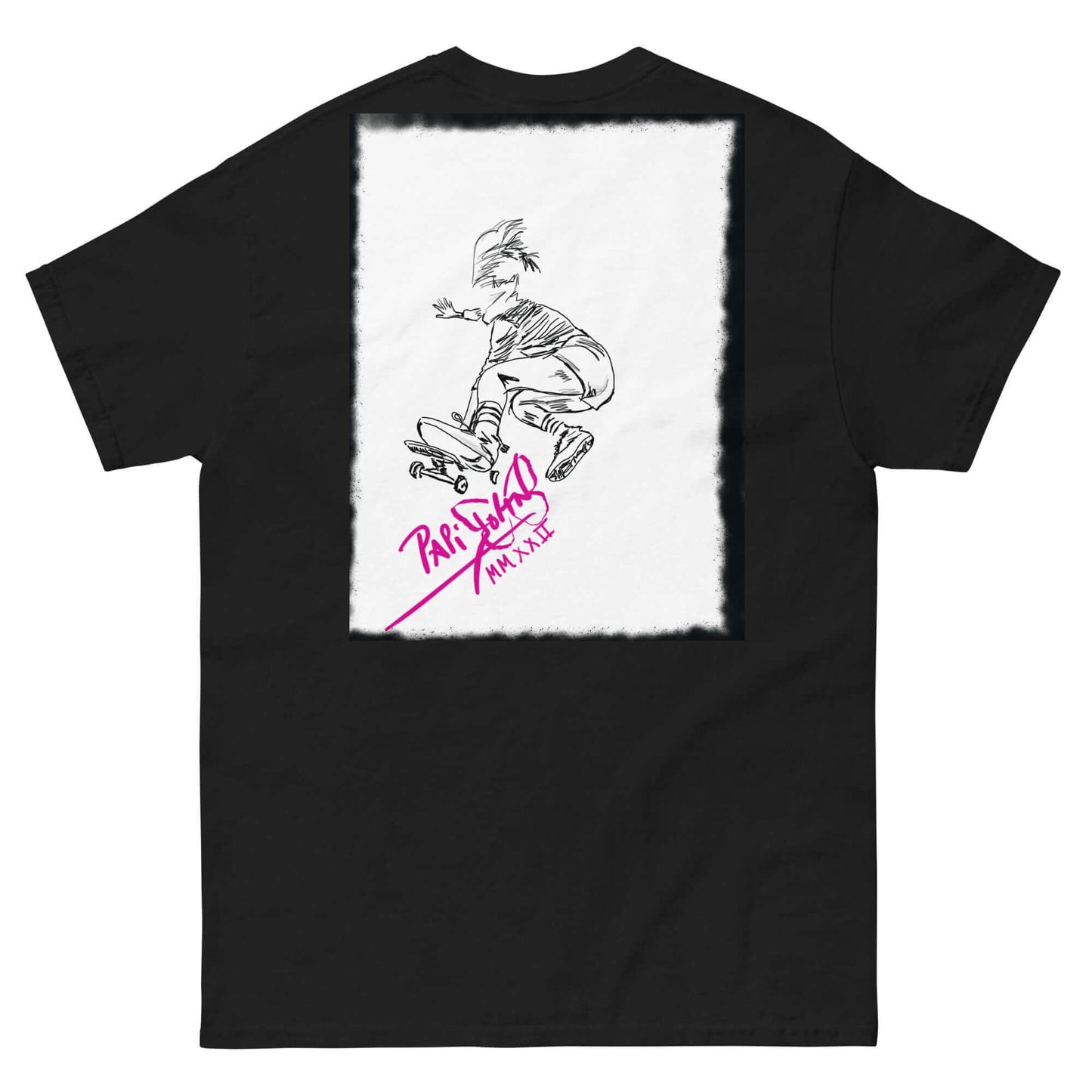 camiseta firma papijohn negra skate graffiti
