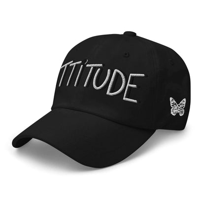 PapiJohn® The Attitude Rinnascimiento Cap premium headwear clean left profile view highlighting the structured crown curvature and sleek ergonomic brim edge alignment | Artist-Driven Luxury