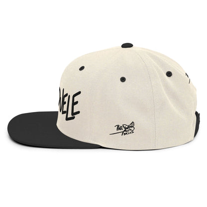 PapiJohn® The El Flamenco Duele 3D Special Edition Snapback in natural raw tone macro close-up view rendering the heavy textile grain precision execution by $arah Free 💎 | High-Tier Archive