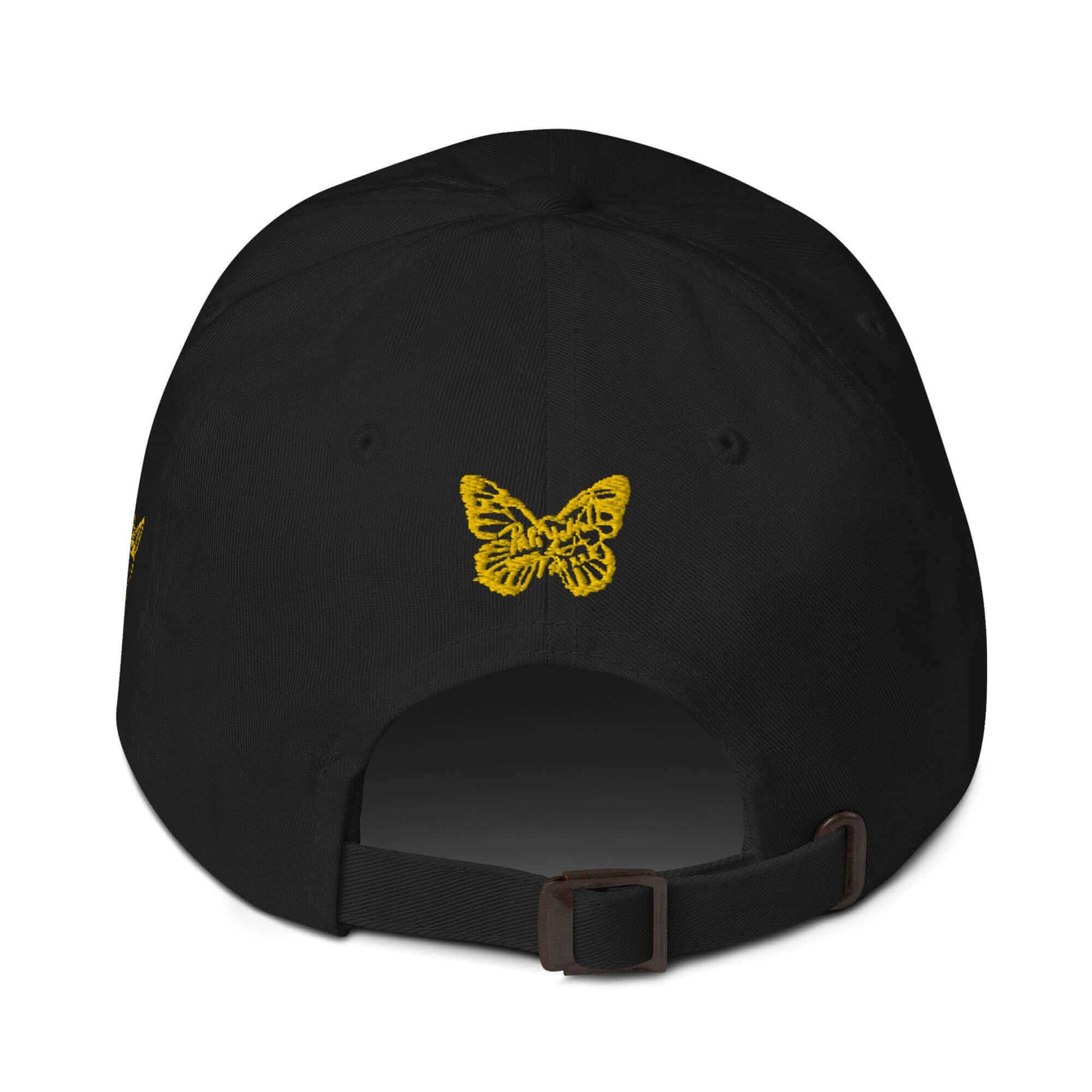 PapiJohn® The Golden Signature Rinnascimiento Crown back layout tracing the premium panel curvature lines and adjustable heavy closure component for specialized structural fit | Artist-Driven Streetwear