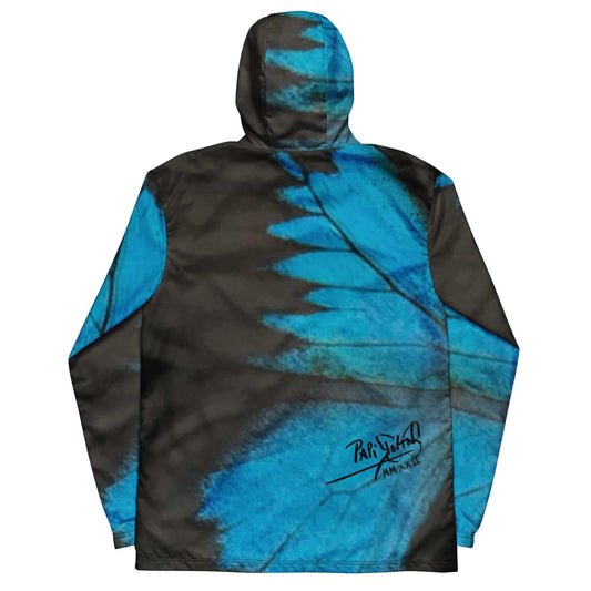 Back view showing the structured canvas silhouette and relaxed drape of the SALA 3 | Attitude Alas Azul Rinascimento Canvas by PapiJohn®. Gallery archive piece, honest luxury apparel, and botanical wearable art curated in Cadifornia by $arah Free 💎.