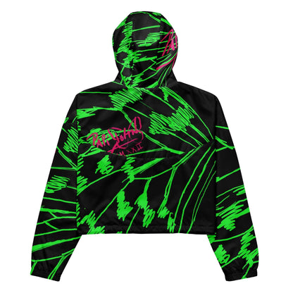 Back view showing the structured cropped silhouette and organic drape of the SALA 3 | Attitude Alas Boli Verde Rinascimento Canvas by PapiJohn®. Gallery archive piece, honest luxury crop top, and wearable art curated in Cadifornia by $arah Free 💎.