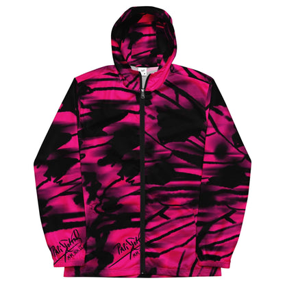 Front view of the SALA 3 | Attitude Alas Graff Pink Rinascimento Canvas by PapiJohn®. Featuring high-voltage fuchsia pink monarch butterfly artwork with raw black spray paint and dense graffiti textures by $arah Free 💎. High-end streetwear de autor curated in Cadifornia.
