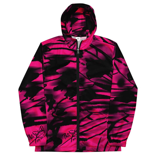 Front view of the SALA 3 | Attitude Alas Graff Pink Rinascimento Canvas by PapiJohn®. Featuring high-voltage fuchsia pink monarch butterfly artwork with raw black spray paint and dense graffiti textures by $arah Free 💎. High-end streetwear de autor curated in Cadifornia.