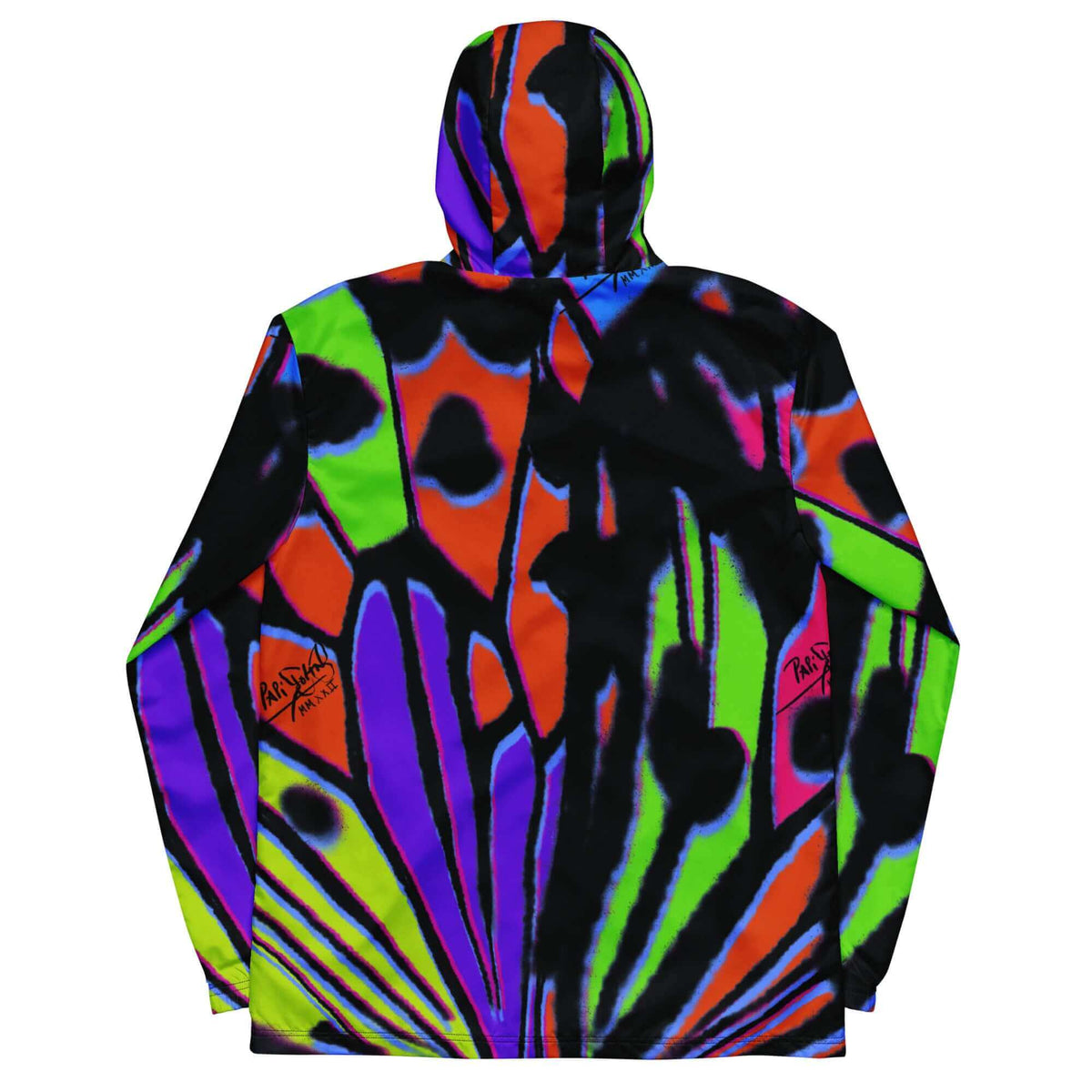 Back view showing the full structured silhouette and relaxed architectural drape of the SALA 3 | Attitude Alas Retro Rinascimento Canvas by PapiJohn®. Gallery archive piece, honest luxury streetwear, and wearable art curated in Cadifornia by $arah Free 💎.