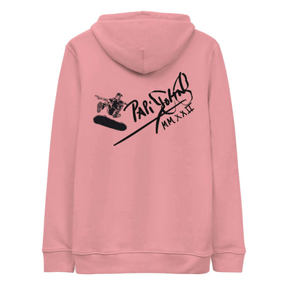 The Skate Ollie Heavyweight Eco Canvas $arah Free 💎 pink piece, back view highlighting the high-impact raw manual stroke skateboard artwork and 350 gsm heavy structural drop | High-End streetwear for archive collectors | Papijohn® Archive