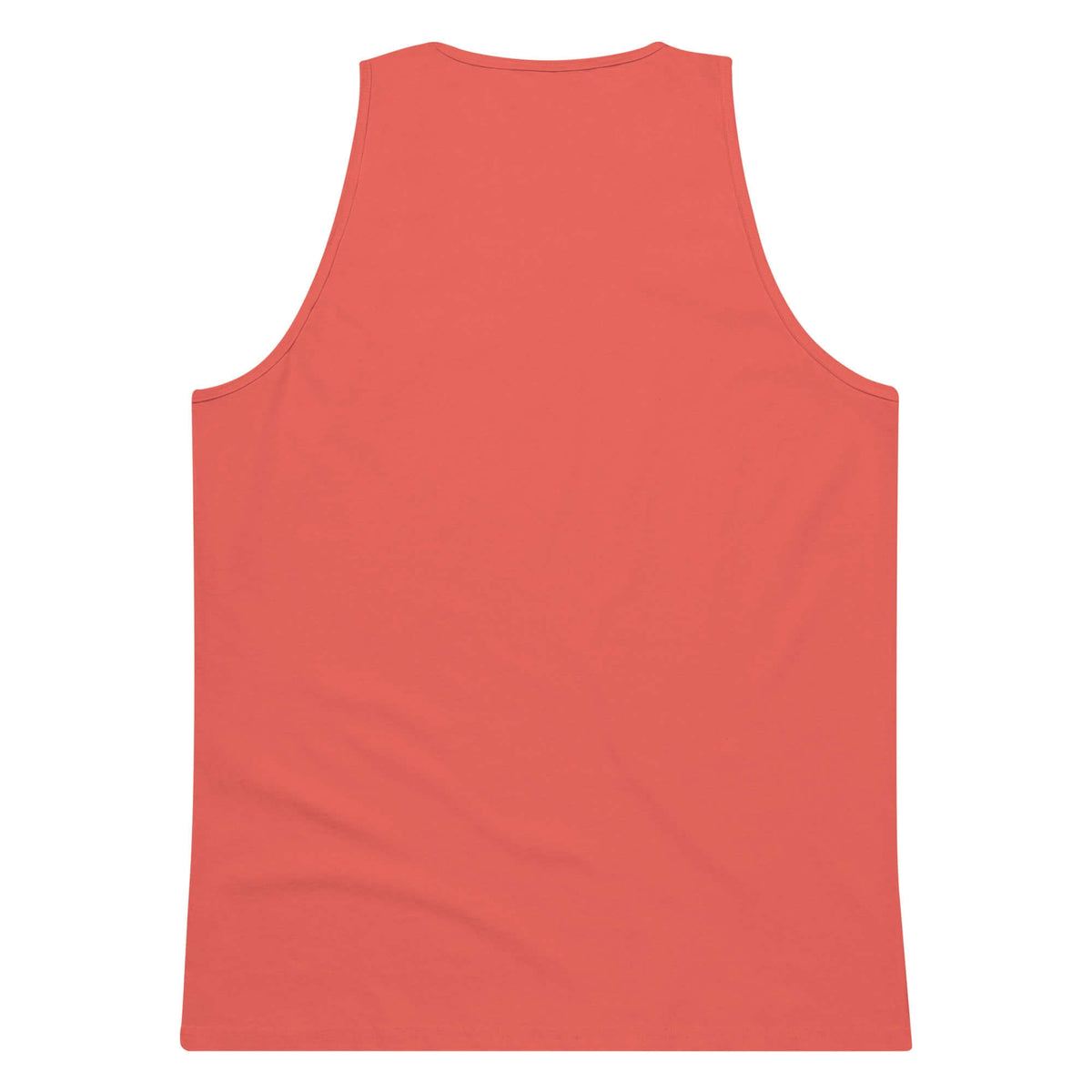 Back view of the minimalist coral tank top SALA 5 | The Skate Signature | Tank Canvas by PapiJohn®. Clean drape aesthetic, rebel luxury, and honest luxury fashion brand by $arah Free 💎.