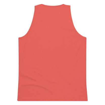 Back view of the minimalist coral tank top SALA 5 | The Skate Signature | Tank Canvas by PapiJohn®. Clean drape aesthetic, rebel luxury, and honest luxury fashion brand by $arah Free 💎.