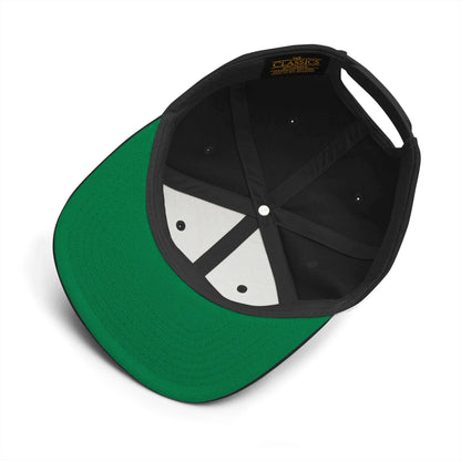PapiJohn® The Signature High-Crown Snapback premium headwear interior view revealing the custom inner seam taping, branded moisture-wicking sweatband, and structured buckram backing by $arah Free 💎 | Artist-Led Streetwear