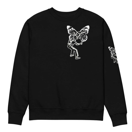Sudadera Eco Papijohn®, una pieza de streetwear exclusivo con firma mariposa. Elaborada con 100% algodón orgánico. By Artist.
