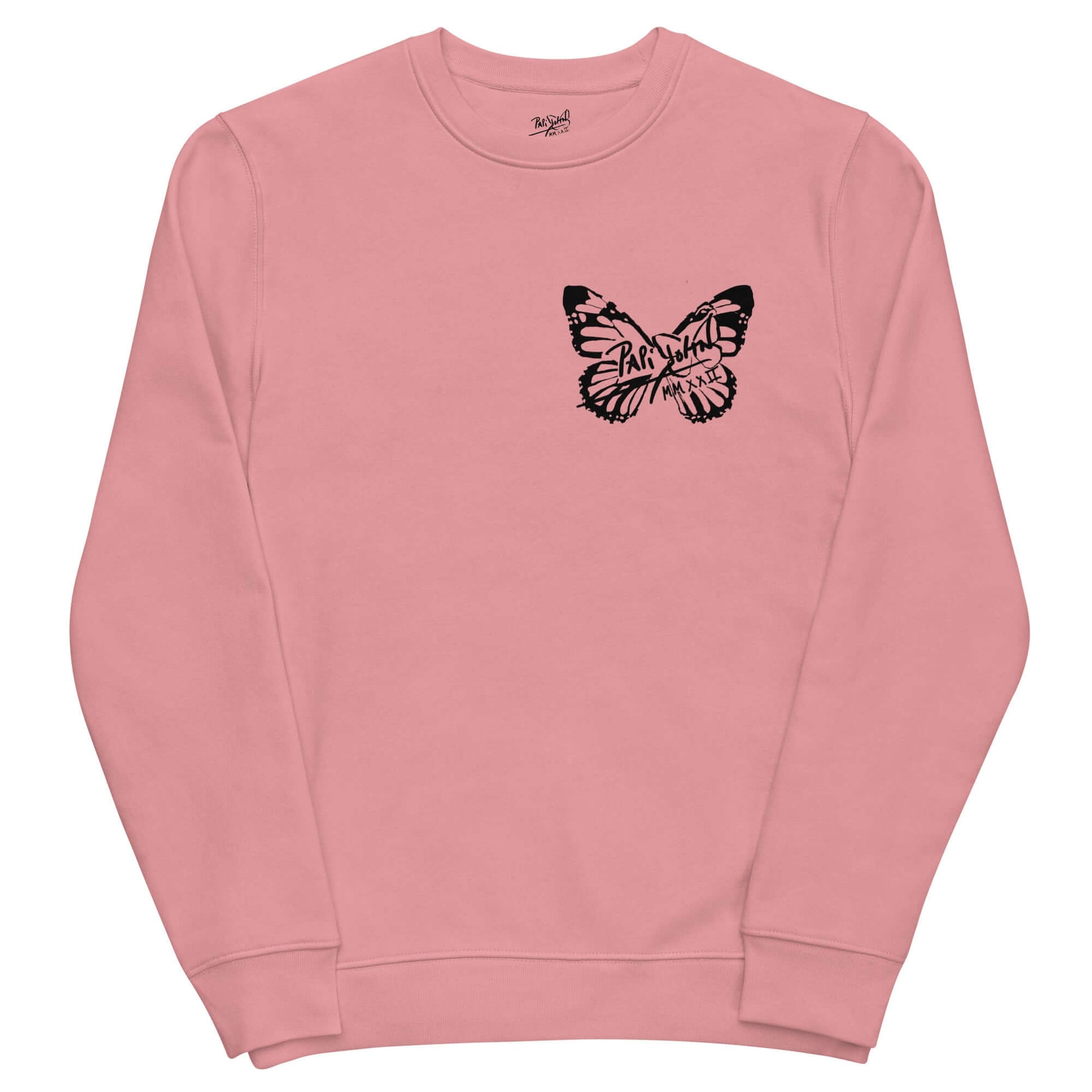 Sudadera papijohn streetwear Firma Mariposa Eco rosa