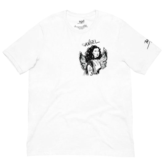 camiseta papijohn con dibujo de mujer ángel