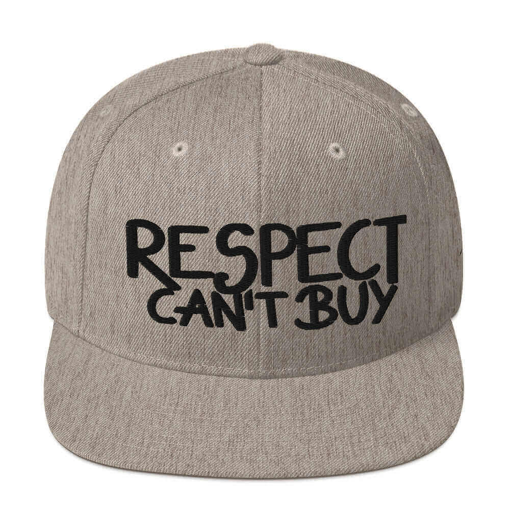 gorra papijohn snapback respect firma bordado negro gris