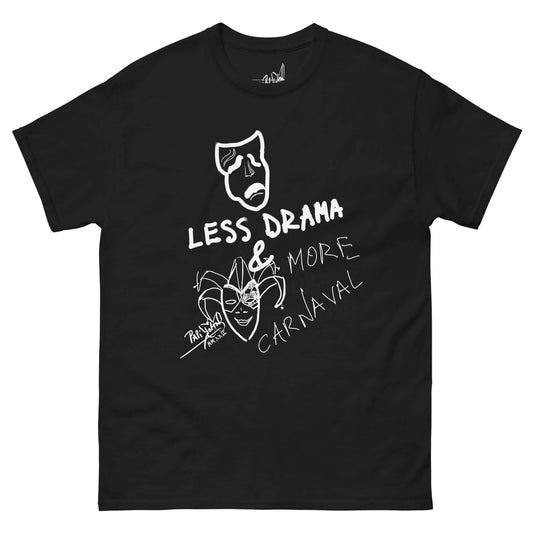 camiseta negra grafiti less drama papijohn streetwear