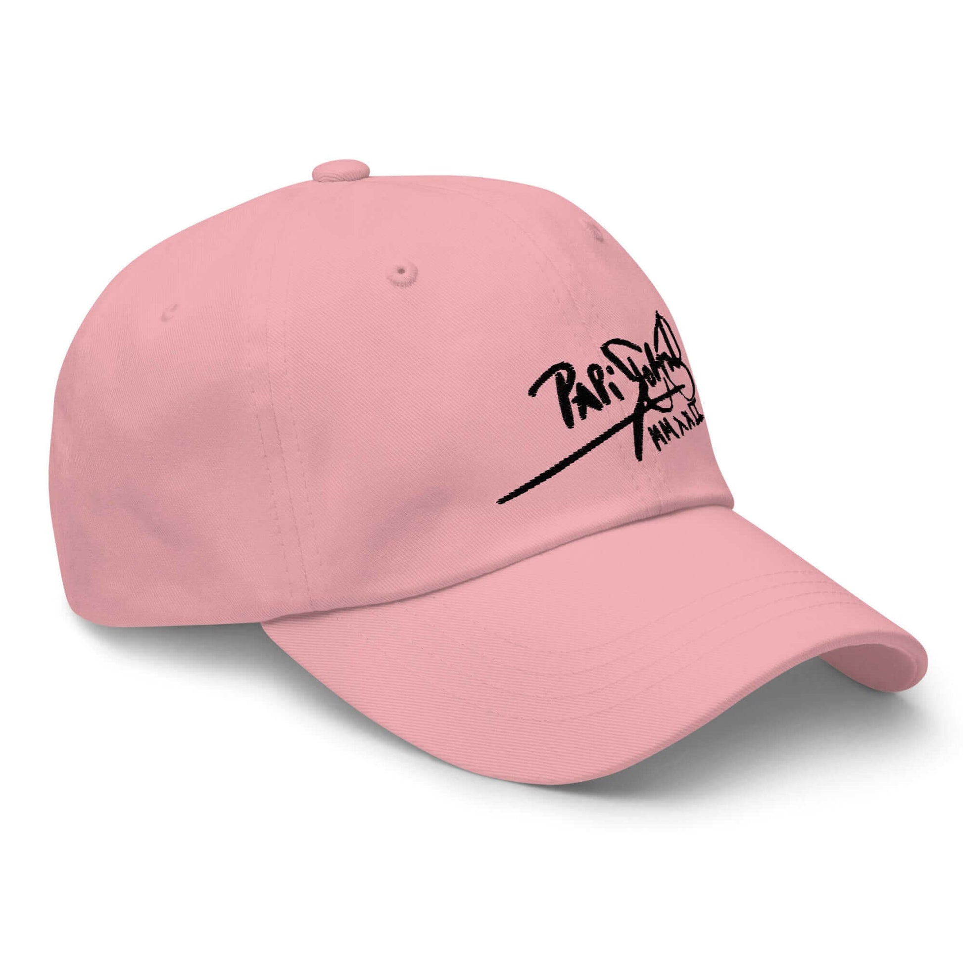 PapiJohn® The Classic Signature Baseball Cap in soft pastel pink right profile highlighting the delicate ventilation ventilation eyelets and premium fabric alignment by $arah Free 💎 | High-Tier Archive