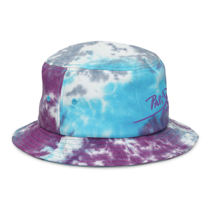 PapiJohn® The Tie-Dye Signature Limited Edition Bucket hat right side profile focusing on the technical ventilation metal eyelets layout and perfect soft downward slope flow by $arah Free 💎 | High-Tier Archive