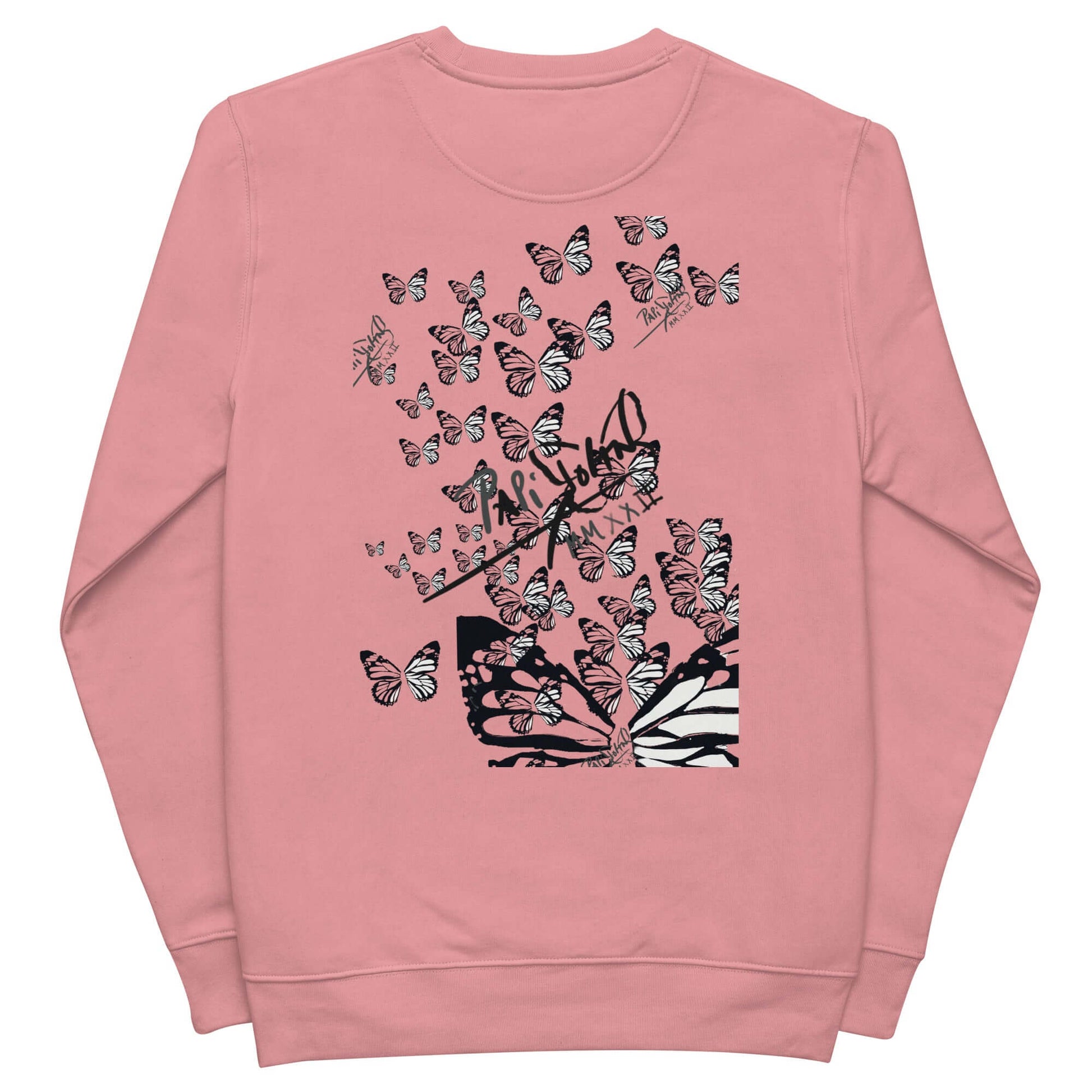 Sudadera papijohn streetwear mariposas rosa Eco