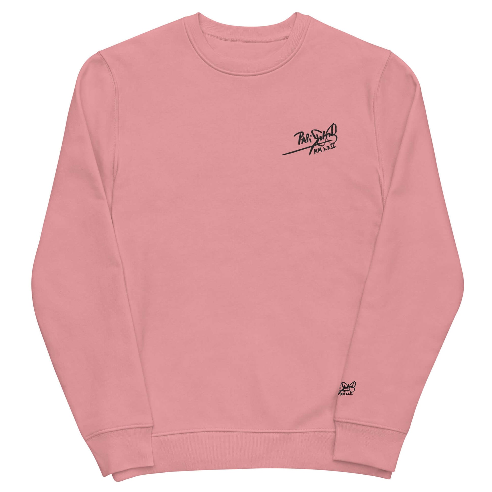 Sudadera Firma bordada papijohn streetwear Eco rosa