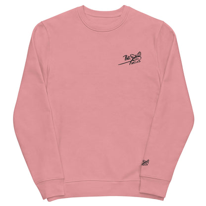 Sudadera Firma bordada papijohn streetwear Eco rosa