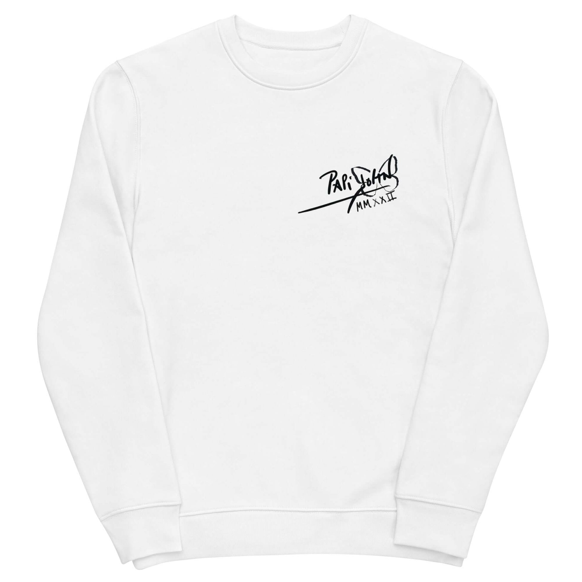 Sudadera firma papijohn Eco blanca