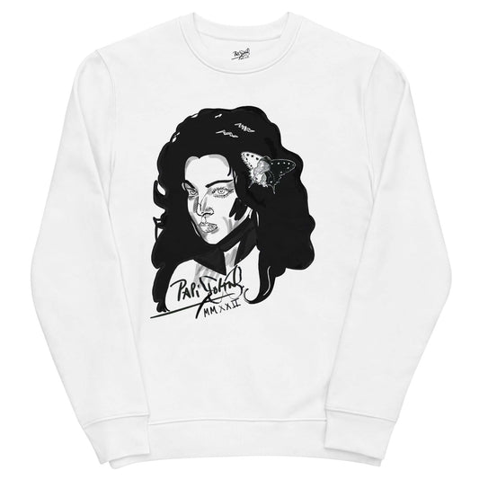 Sudadera papijohn streetwear Graffiti Sara Montiel blanca