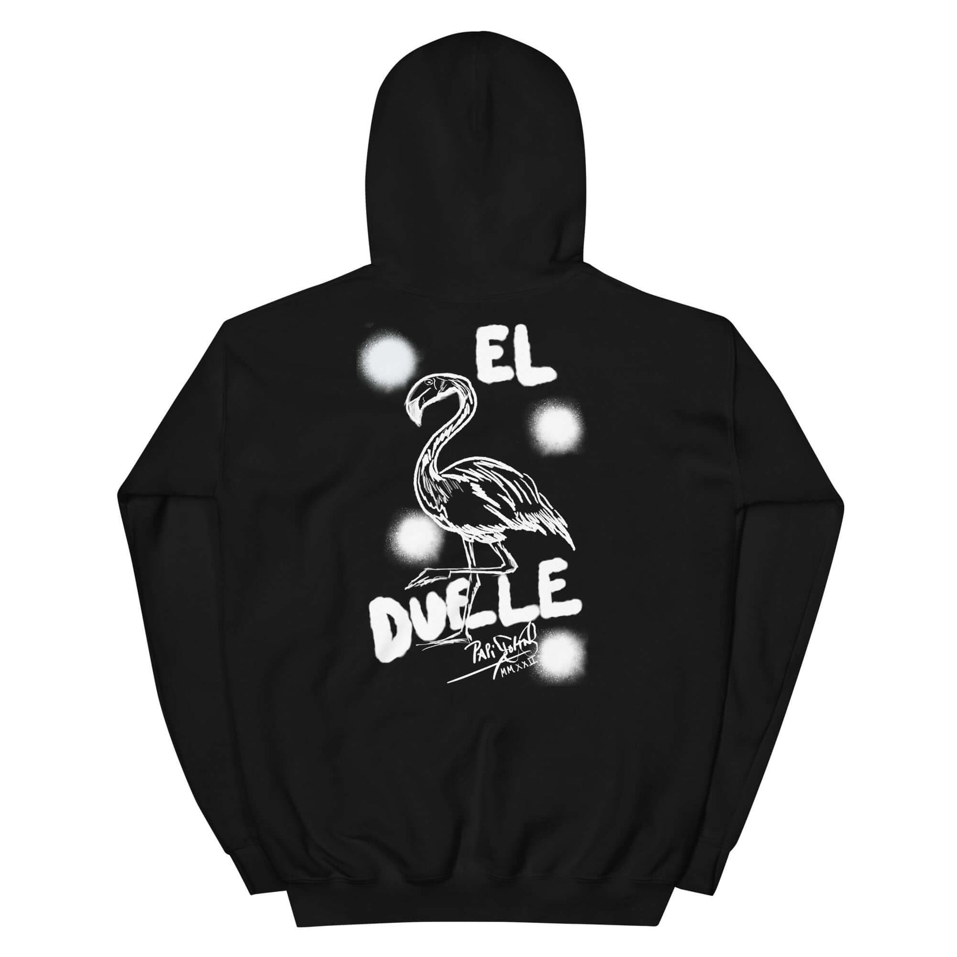 Sudadera con capucha Graffiti El Flamenco Duele papijohn negra