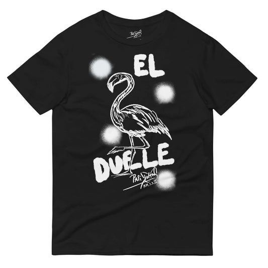 camiseta papijohn negra grafiti el flamenco duele