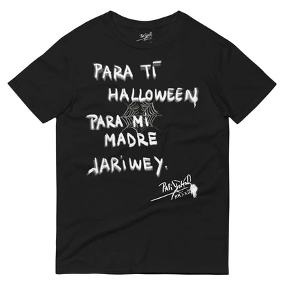 camiseta negra graffiti halloween firma papijohn