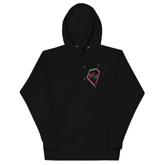 Sudadera con capucha Diamante sarah Free firma papijohn streetwear negra