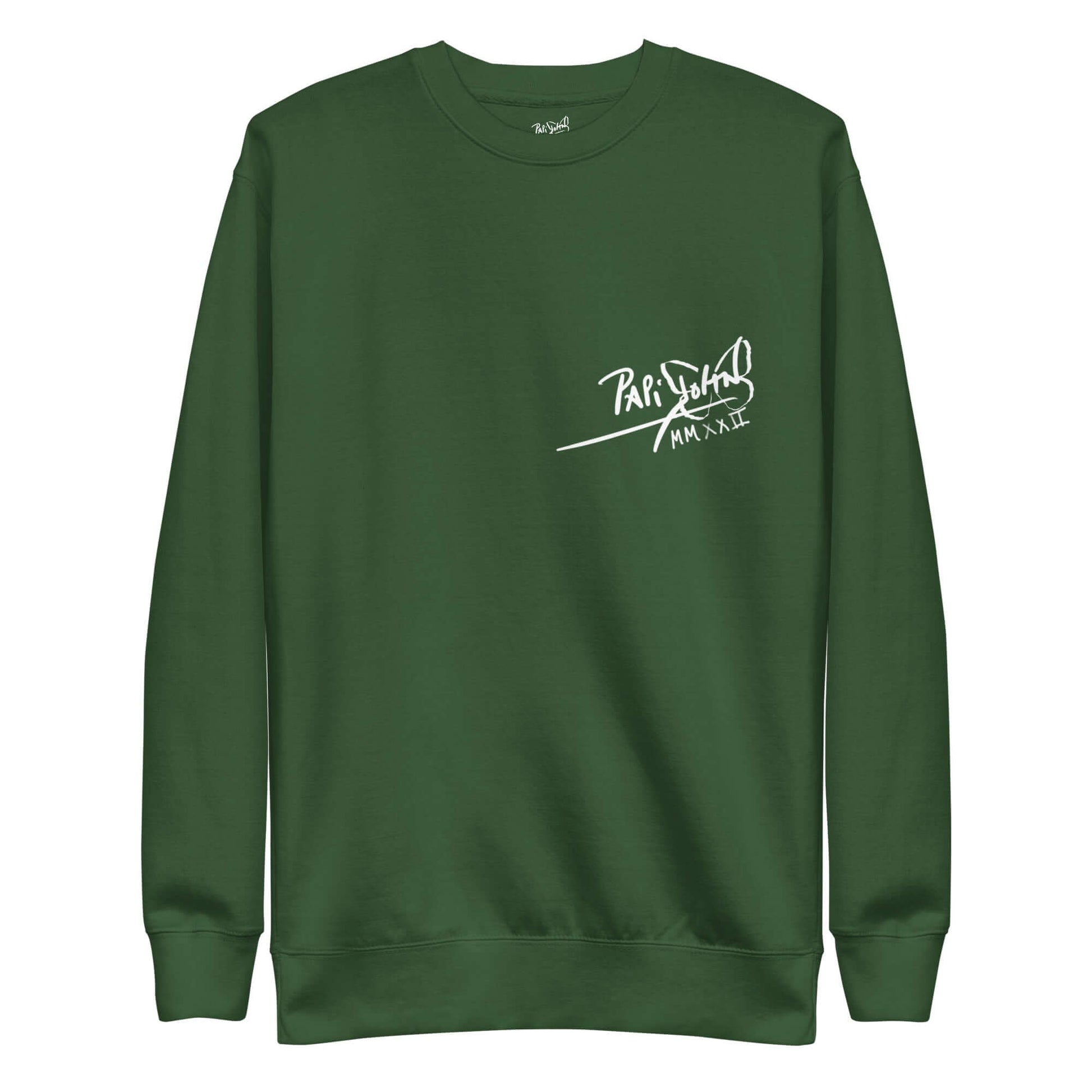 Sudadera firma papijohn streetwear verde