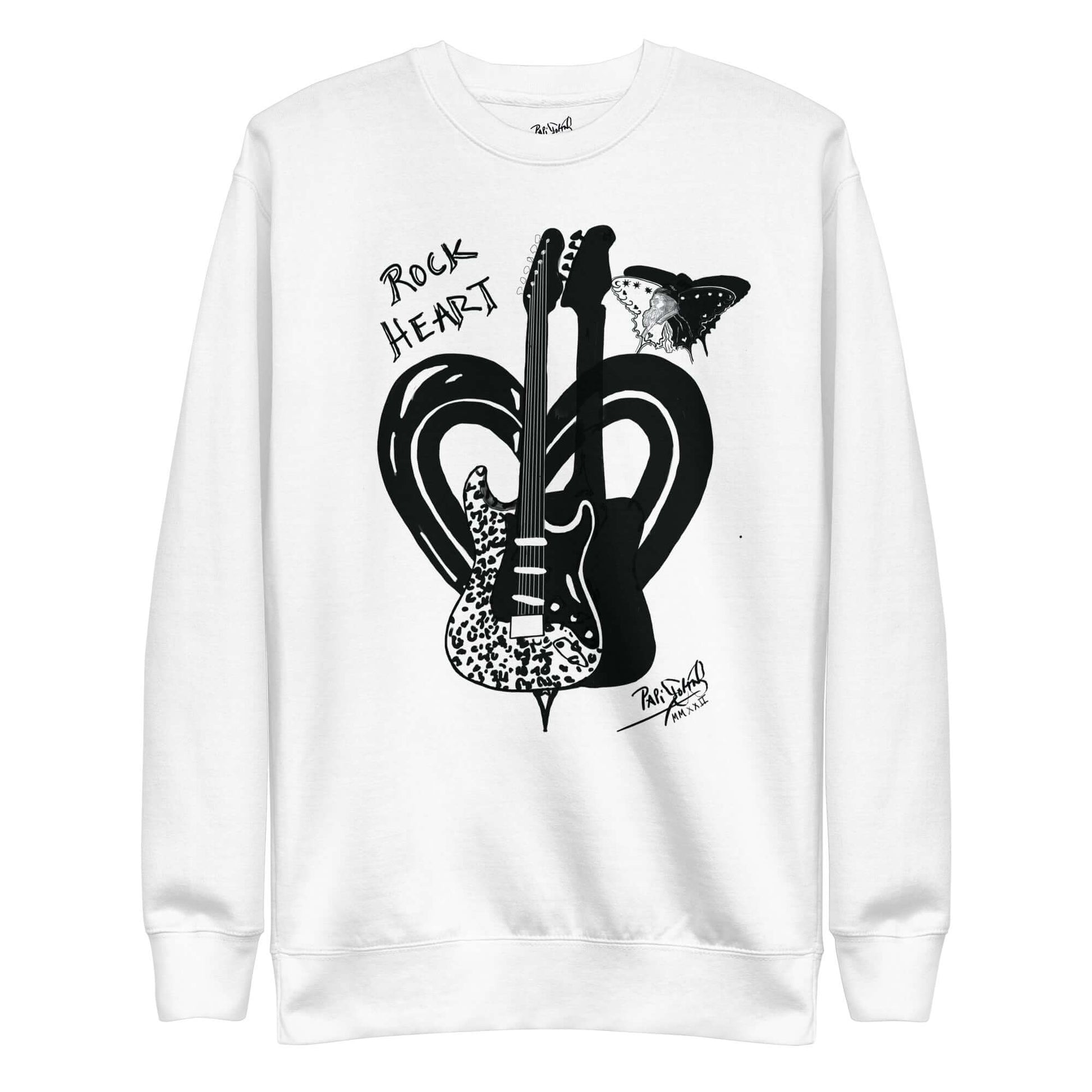 Sudadera Graffiti RockHeart PapiJohn blanca